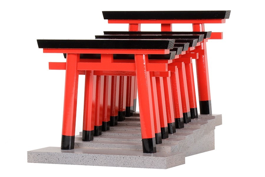 お札立て 伏見稲荷 朱の鳥居八門 ～美しく祀る～ 神棚 神具 岐阜桧 工房作り