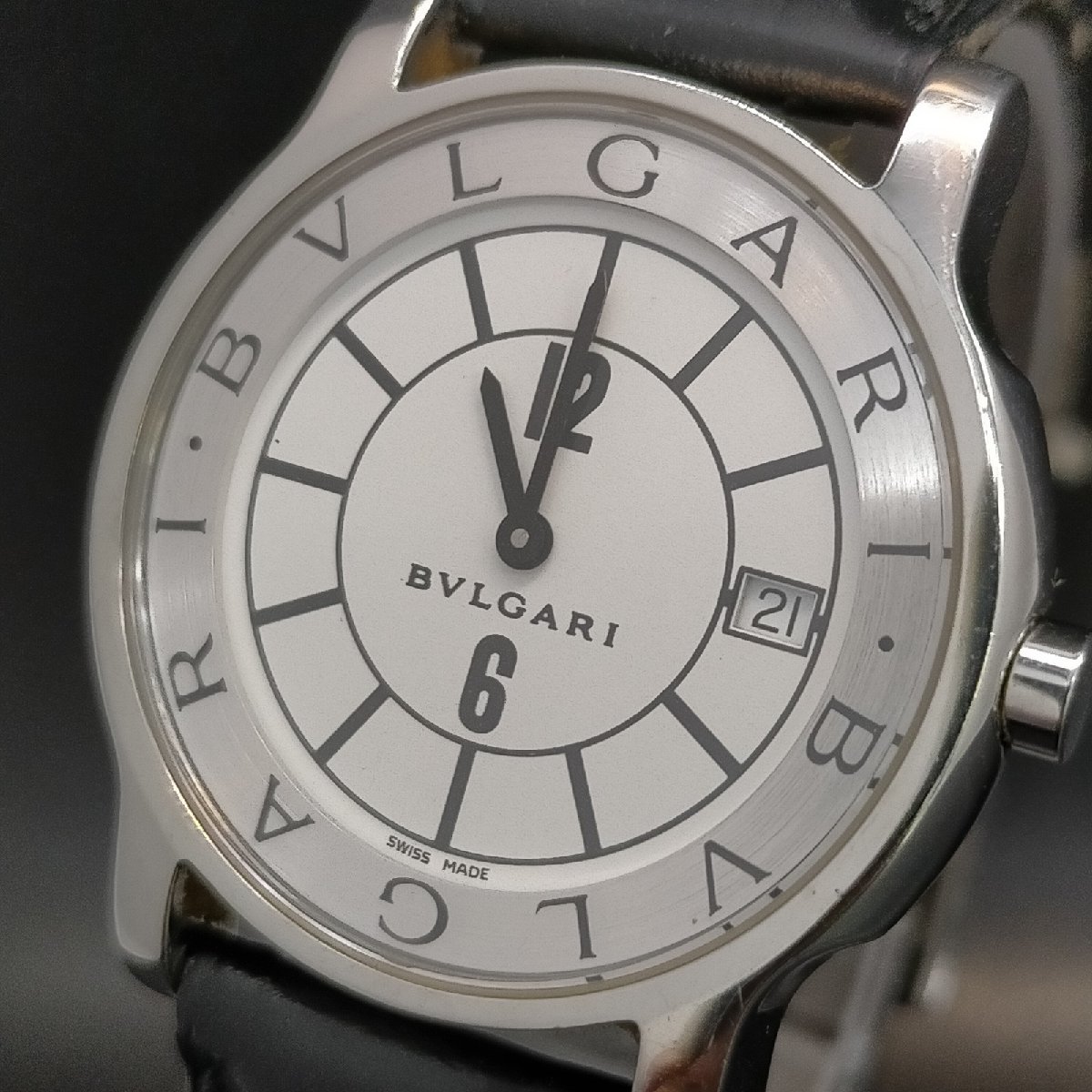 BVLGARI ブルガリ ソロテンポ ST35S - 腕時計 メンズ クォーツ デイト 