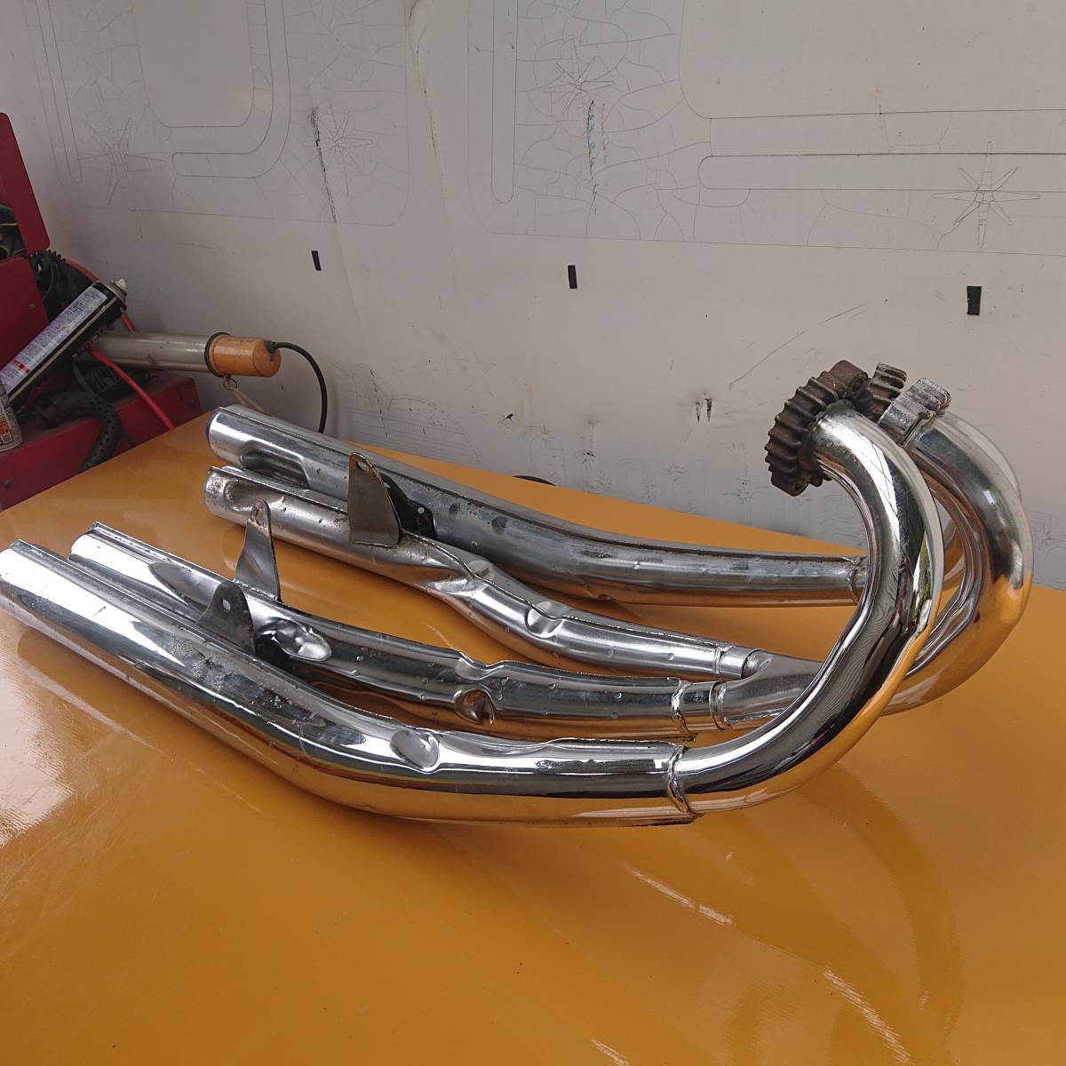 GT380用純正マフラー GT380 純正マフラー 純正 車検用 レア フランジ