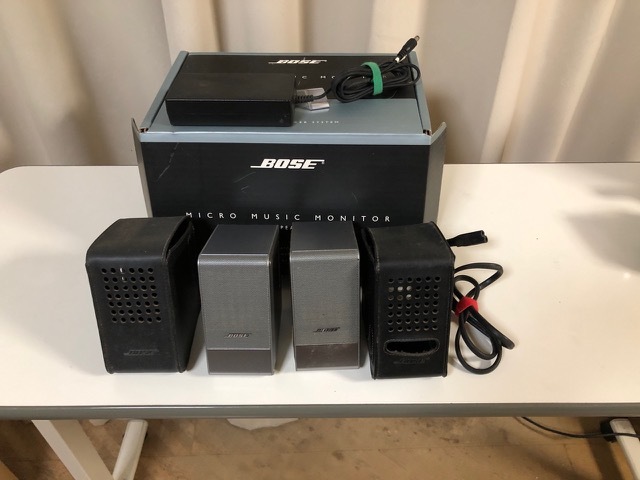 【新作，セール】 BOSE ボーズ Micro Music Monitor スピーカー 元箱あり スピーカーカバー付き(スピーカー本体)｜売買されたオークション情報、yahooの商品情報をアーカイブ公開 - オークファン BOSE