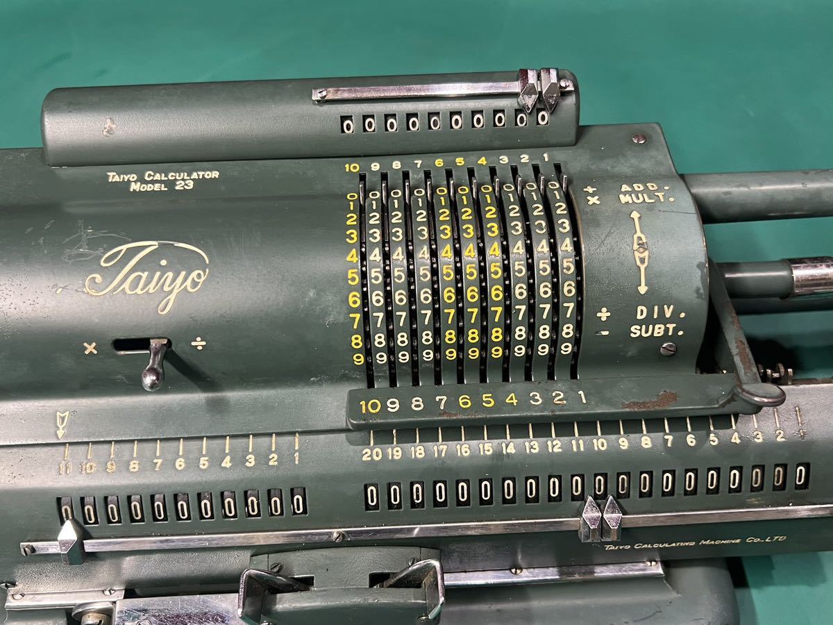 レトロ タイヨー TAIYO CALCULATOR MODEL 23 手回し 計算機 手動式 