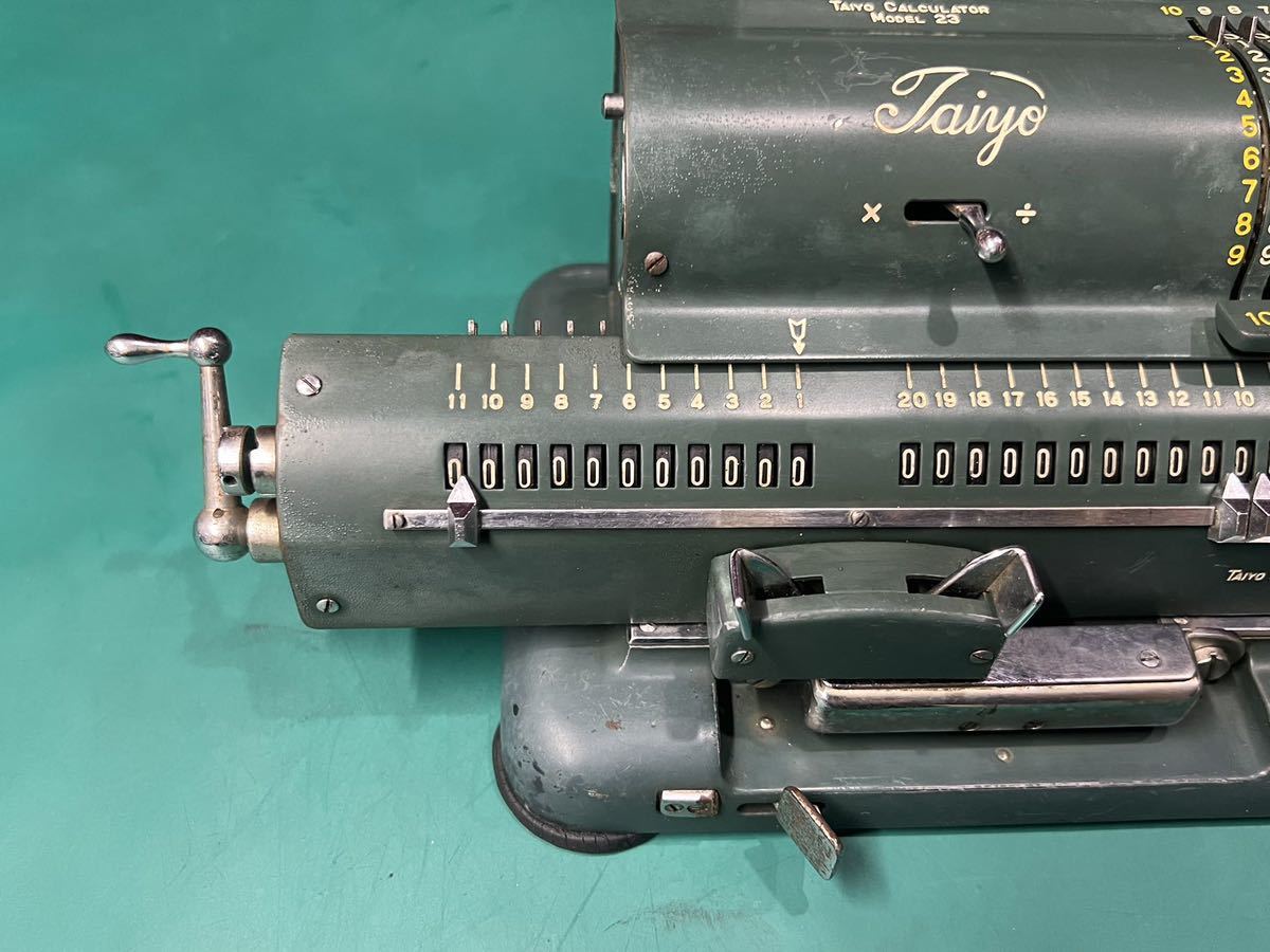 レトロ タイヨー TAIYO CALCULATOR MODEL 23 手回し 計算機 手動式 