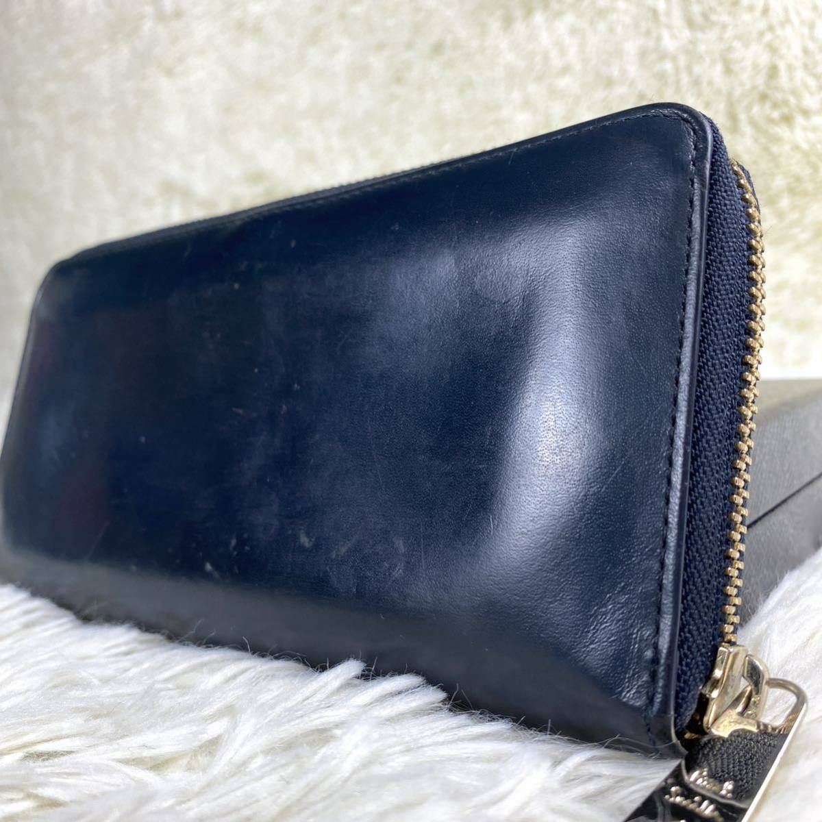 1円 ポールスミス Paul Smith ラウンドファスナー長財布 マーケトリー