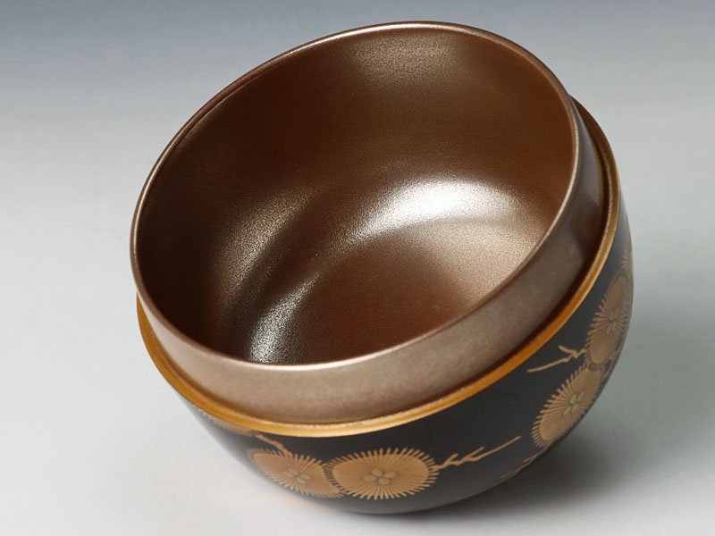 最高級 大正から昭和期 高蒔絵菓子器 本物保証 古美味】三代前端春斎 唐松蒔絵平棗 茶道具 保証品 fA5Z 【公式通販】