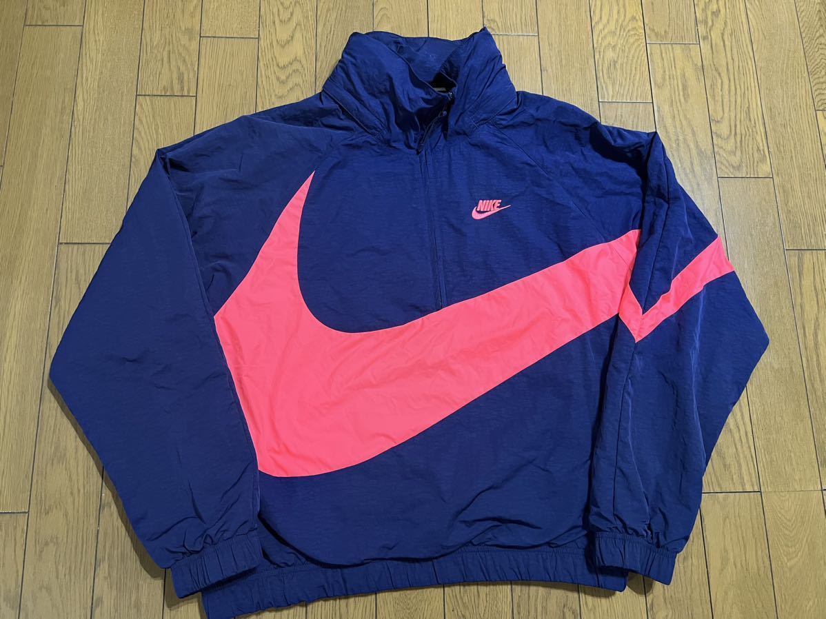 ナイキ NIKE NSW BIGSWOOSH HOODEDANORAK QS XSサイズ　 ビッグスウォッシュナイロンアノラック　ジャケット ウィンドブレーカー　ネイビー