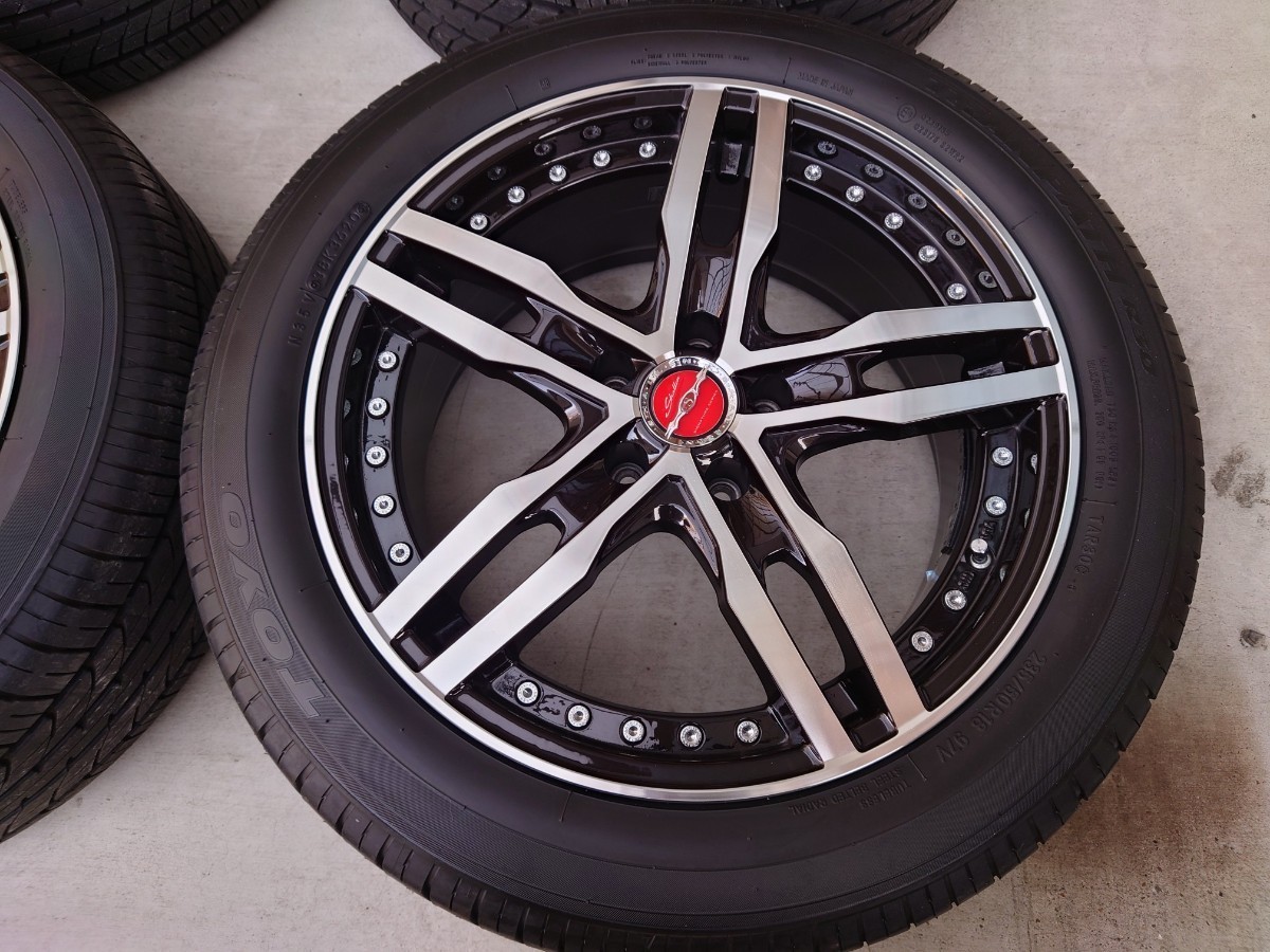 AMEシャレンXF-55 8J18ET38タイヤ付235/50-18トランパスR30美品4本 