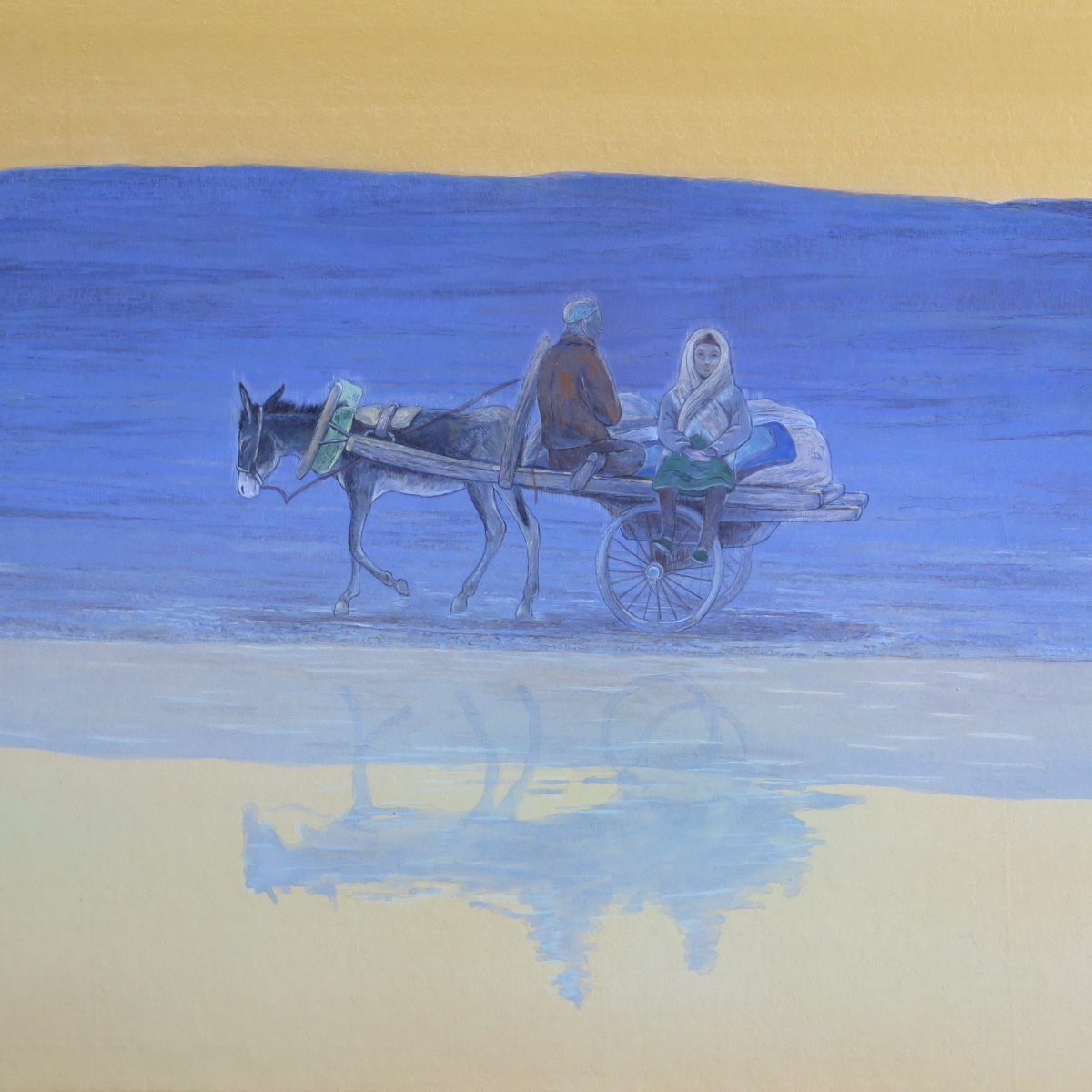 ★骨★ 前田正憲 【 西域反照 】 日本画 M10号★ 共シール 真作保証★ 中国 シルクロード 風景 ★ 無所属 銀座三越個展 茨城県 牛久市