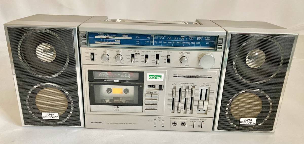 TOSHIBA 東芝 RT-S95 FM/AM ステレオ ラジオ カセットレコーダー ラジカセ SUPER BASS SOUND (23/4/16)