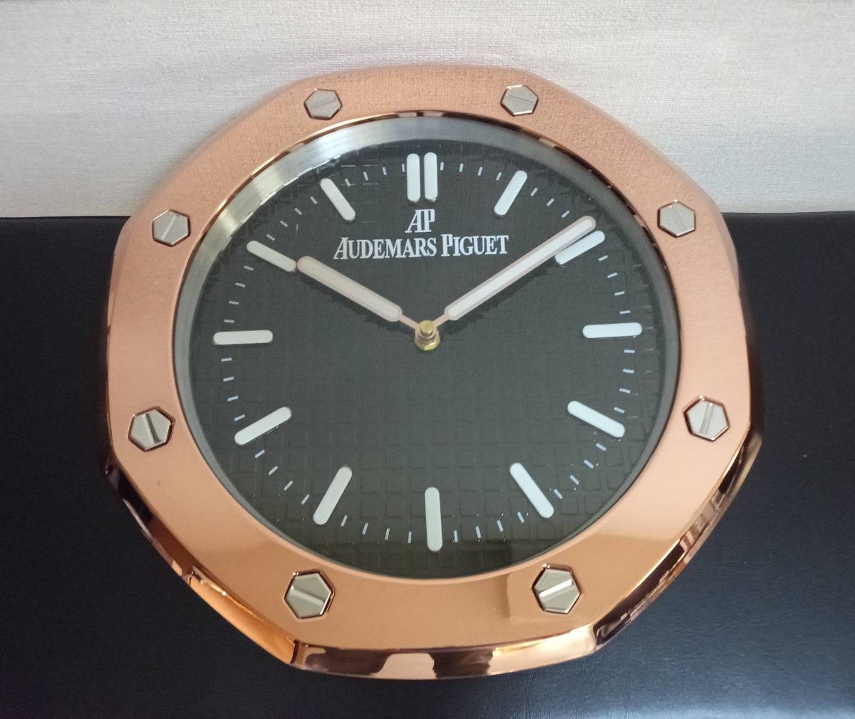 100円～　オーデマピゲ　掛け時計　ピンクゴールド黒　未使用品　最落なし!