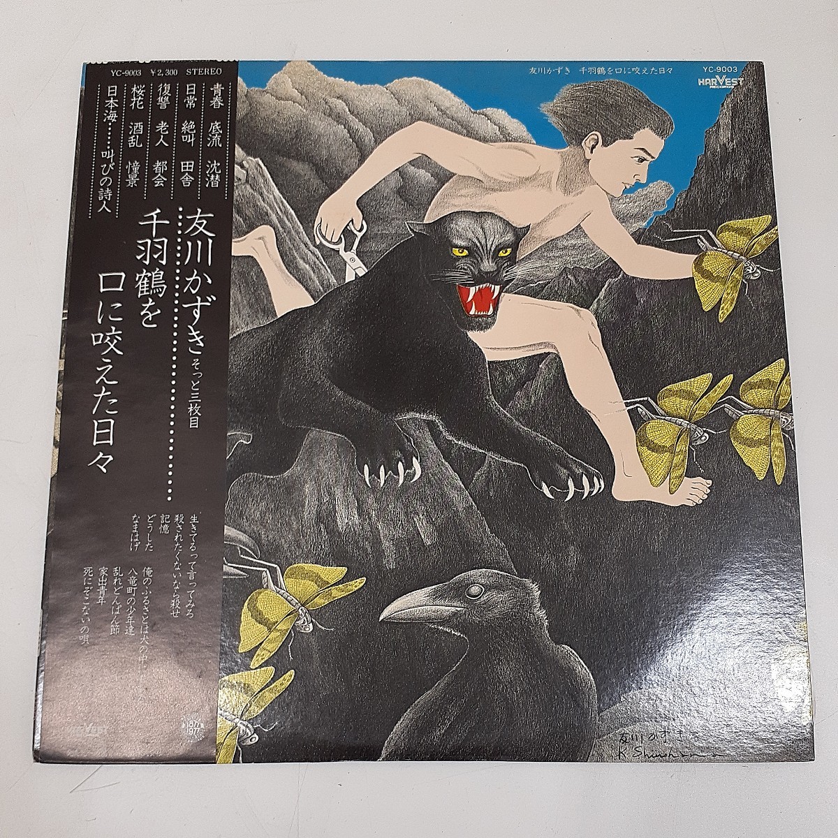 レコード 貴重 LP レコード〔 友川かずき - 千羽鶴を口に咬えた日々 〕友川