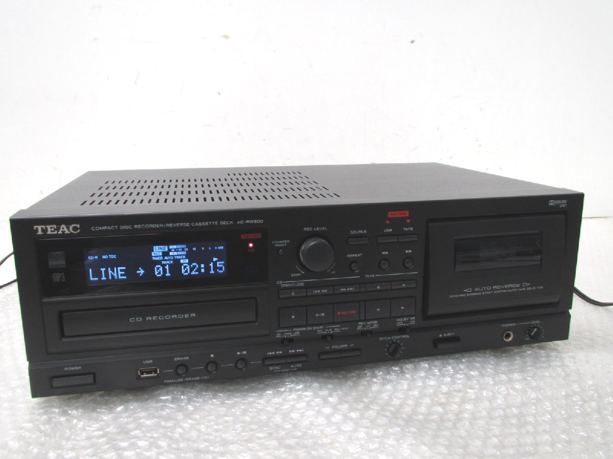 TEAC AD-RW900 | メルカリ ティアック③ カセット ■◆ TEAC AD-RW900 ティアック CDレコーダー / カセットデッキ CD/TAPE再生録音動作品 リモコン/取説有 ★