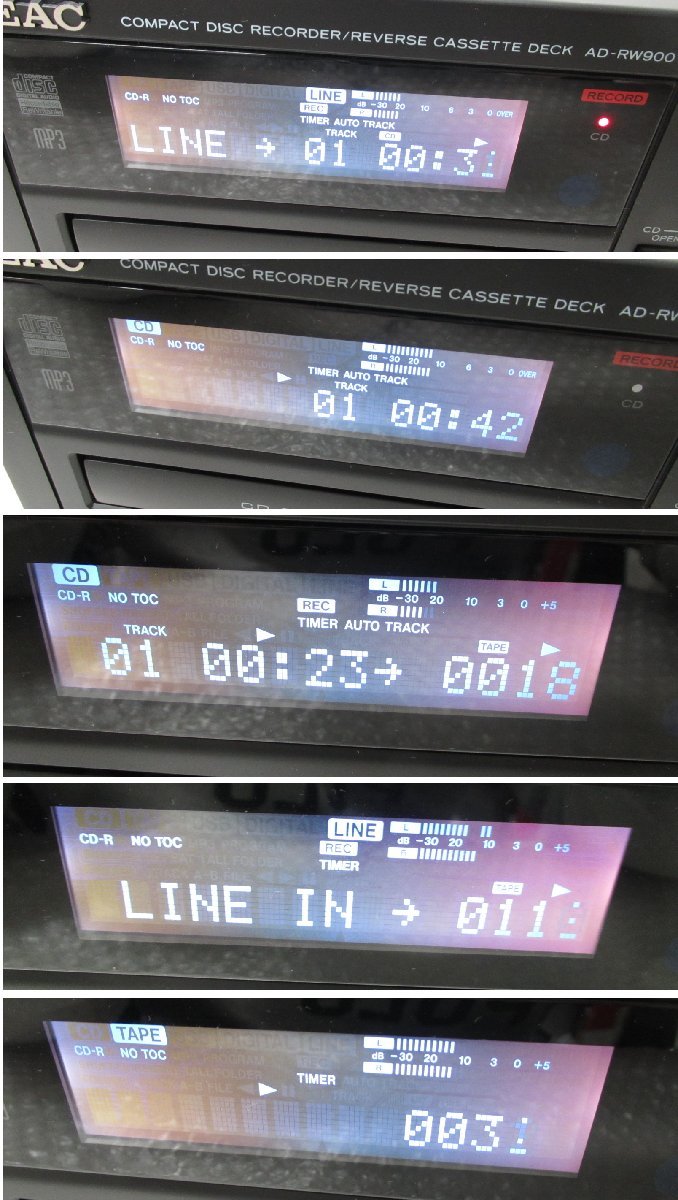TEAC AD-RW900 | メルカリ ティアック③ カセット ■◆ TEAC AD-RW900 ティアック CDレコーダー / カセットデッキ CD/TAPE再生録音動作品 リモコン/取説有 ★