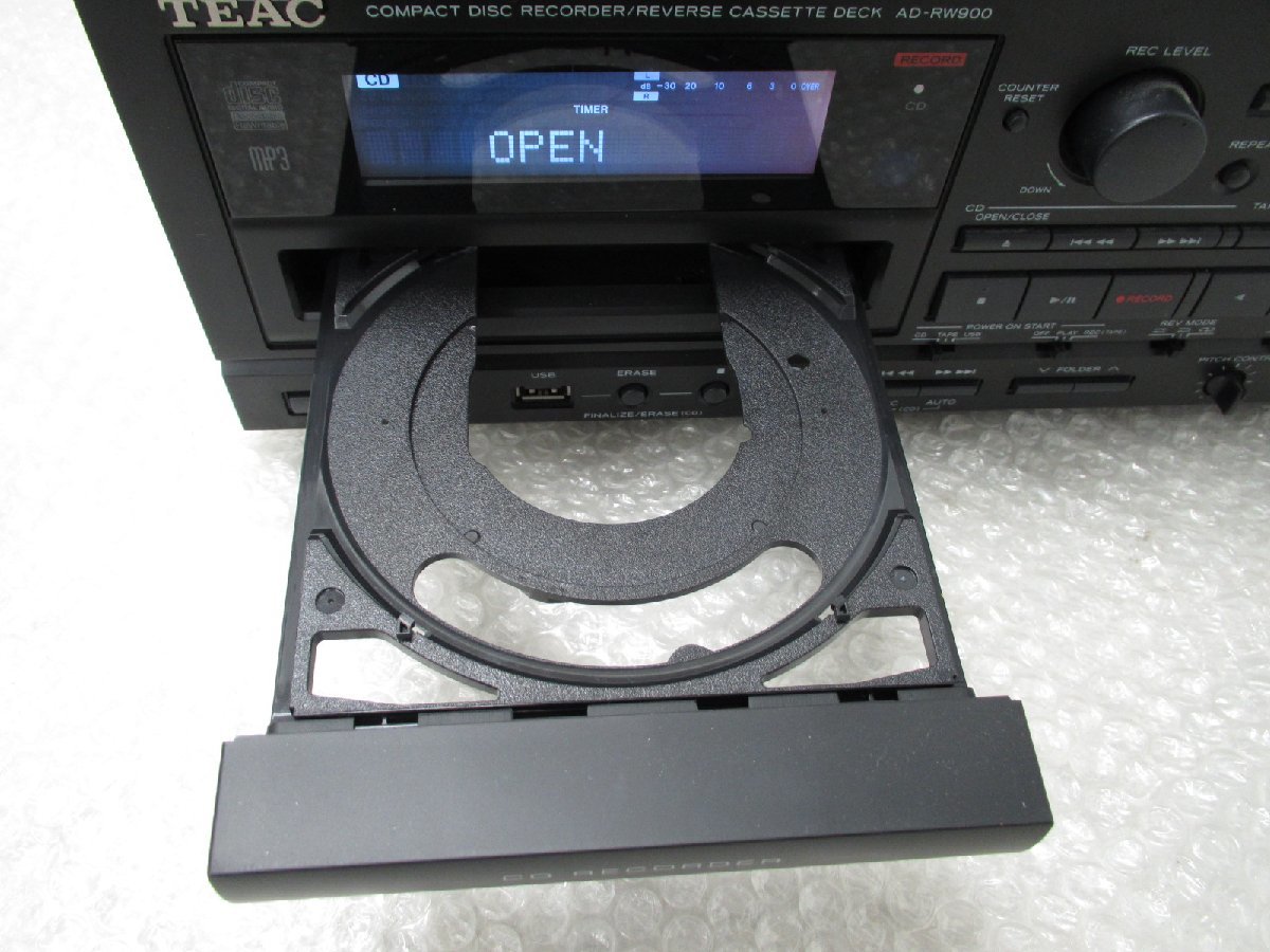 TEAC AD-RW900 | メルカリ ティアック③ カセット ■◆ TEAC AD-RW900 ティアック CDレコーダー / カセットデッキ CD/TAPE再生録音動作品 リモコン/取説有 ★