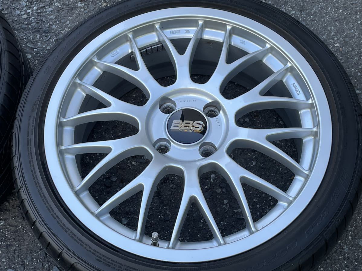 【希少】BBS Racing DTM RG315 7.5J×18インチ ET43 4穴 114.3 GOODYEAR EAGLE LS2000 225/40R18 4H 鍛造 中古品_5
