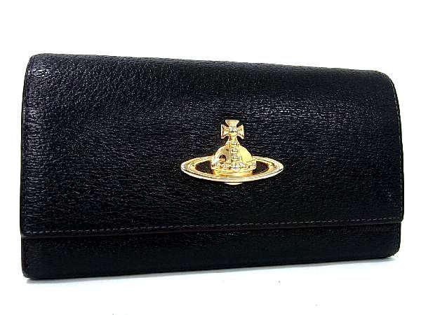 低価，爆買い 1円 Vivienne Westwood ヴィヴィアンウエストウッド オーブ レザー 二つ折り 長財布 ウォレット 小銭入れ ブラック系 AK1715テオ(財布)｜売買されたオークション情報、yahooの商品情報をアーカイブ 服飾小物