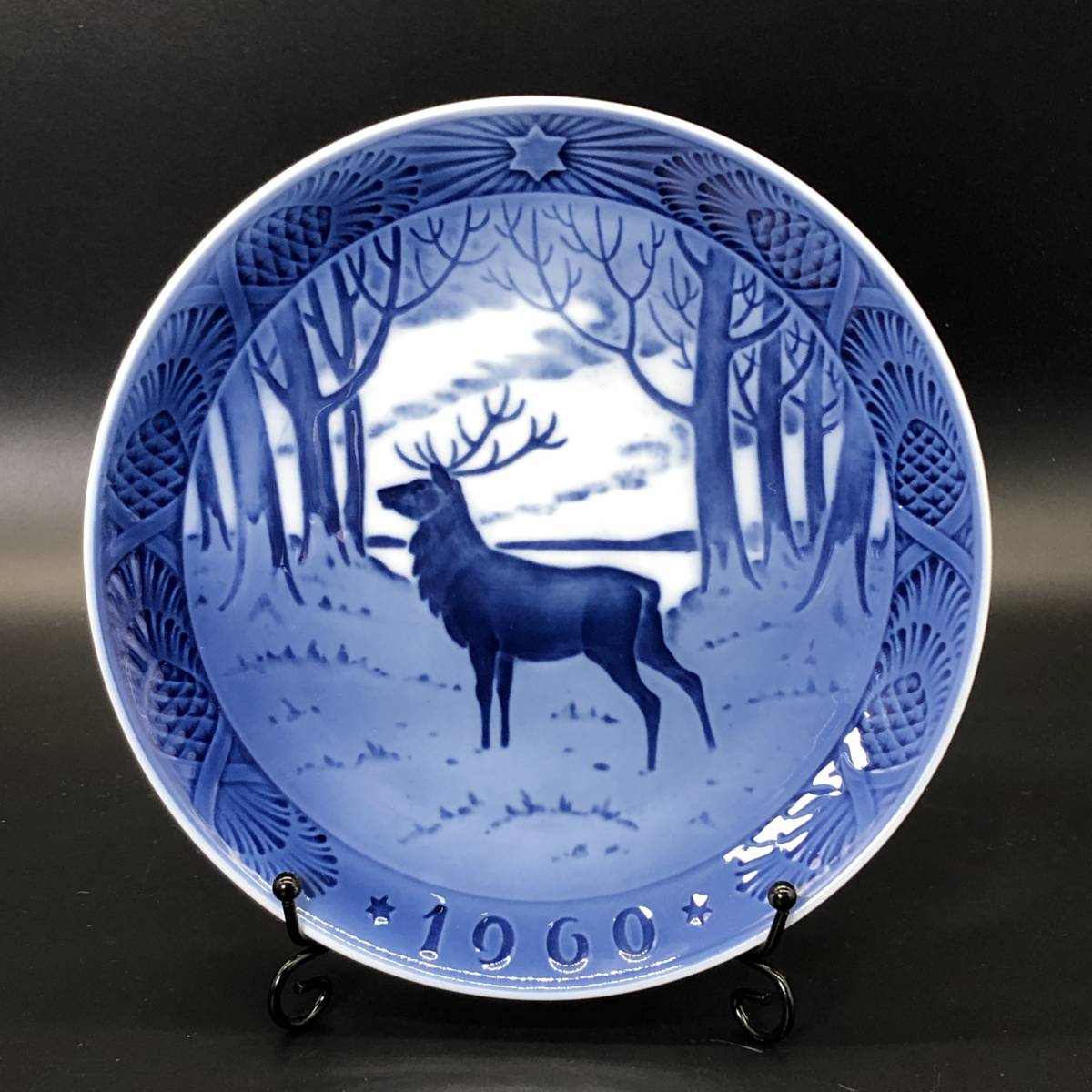 1960年 「牡鹿」 イヤープレート ロイヤルコペンハーゲン 北欧 デンマーク ロイヤルコペンハーゲン 1960年『 牡鹿 』イヤープレート1級品 北欧