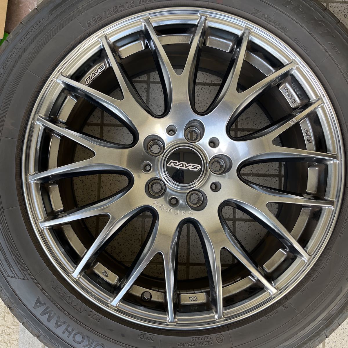 RAYS HOMURA 2×9PLUS 18×8J +45 5H PCD114.3 レイズ ホムラ 235/55R18 