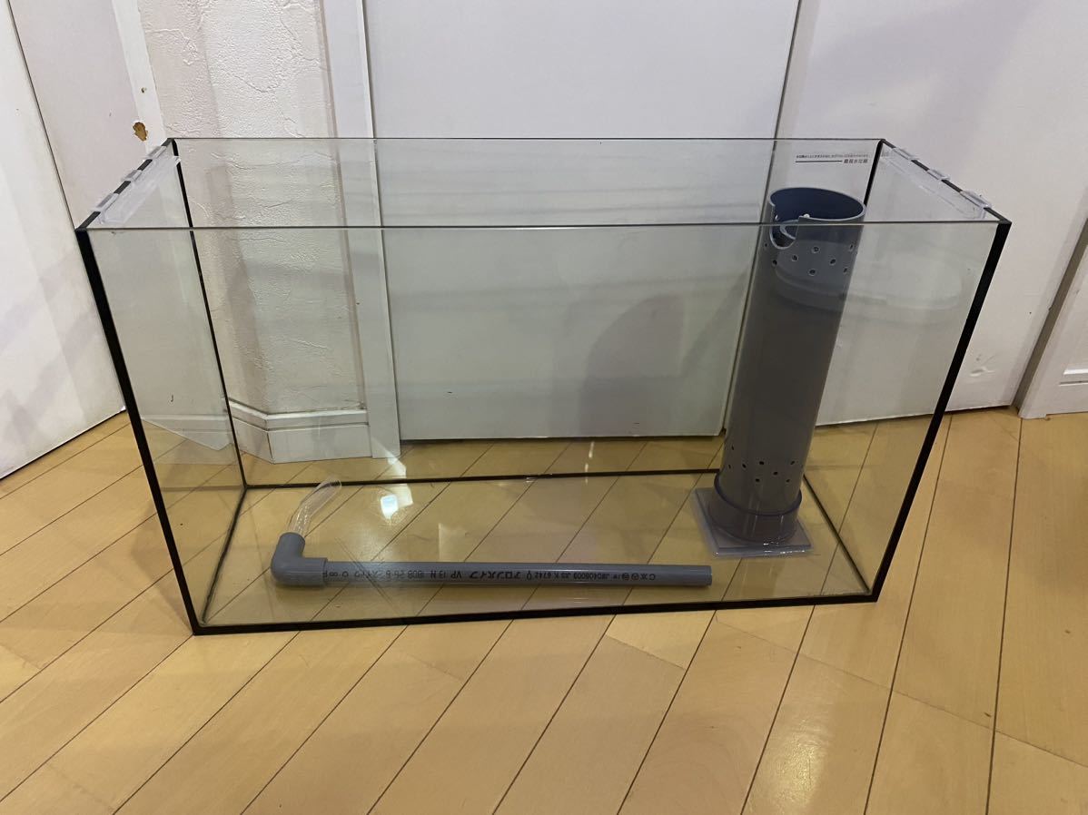 600×200×360 ガラスオーバーフロー水槽 発送 ガラスオーバーフロー水槽