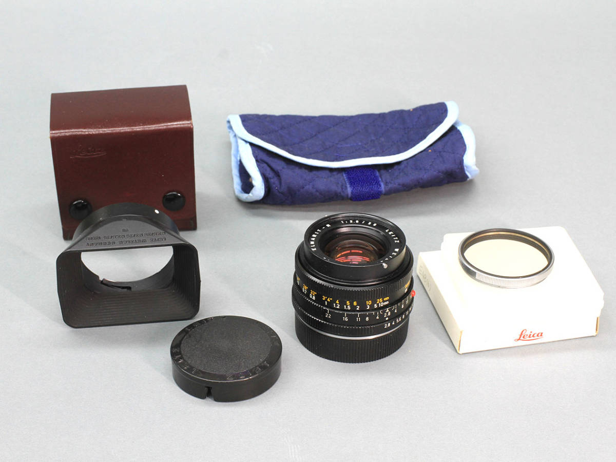 【48】ライカ Leica Ernst Leitz Wetzlar ELMARIT-R 28mm F2.8 3 CAM + 12509フード＋フィルタ―