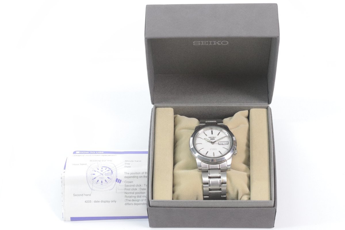  SEIKO 5 セイコー ファイブ 7S26-02W0 自動巻き デイデイト メンズ 腕時計 箱付 2605-N(その他)｜売買されたオークション情報、yahooの商品情報をアーカイブ公開 - オークファン その他