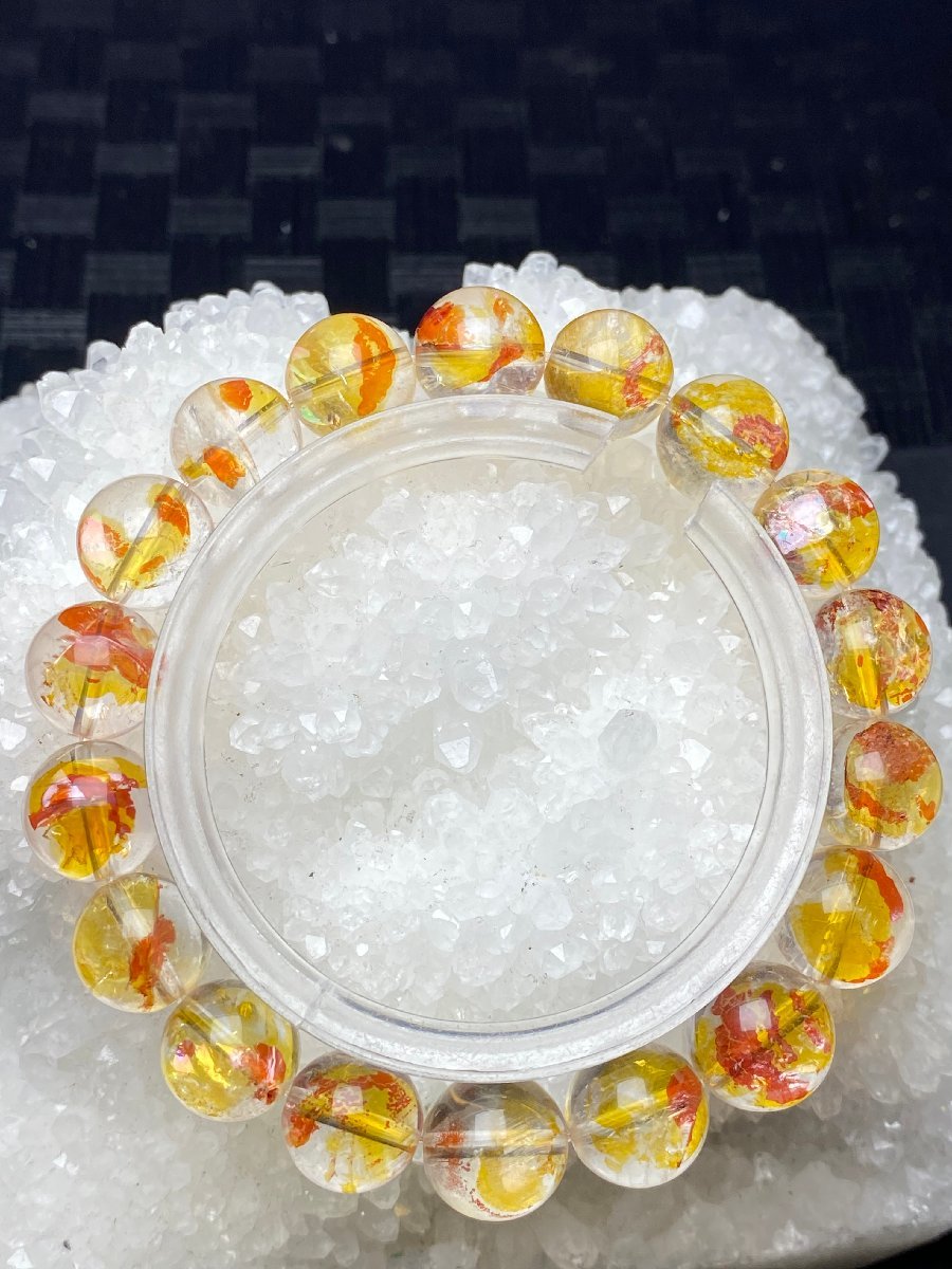 0927h979 天然美品★【80Aオーロラクォーツ】★ブレス 11-11.5mm（新品）