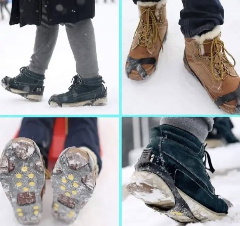 アイゼン スノー アイス スパイク かんじき 靴底用 滑り止め サイズ.L_6