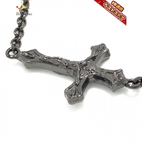 ジバンシー GIVENCHY ネックレス - 金属素材 シルバー×ボルドー 美品 アクセサリー（首）