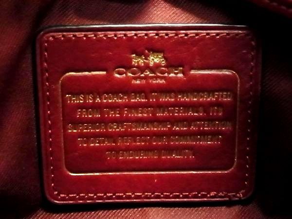 コーチ COACH レガシー ターンロック レザートート ボルドー 美品