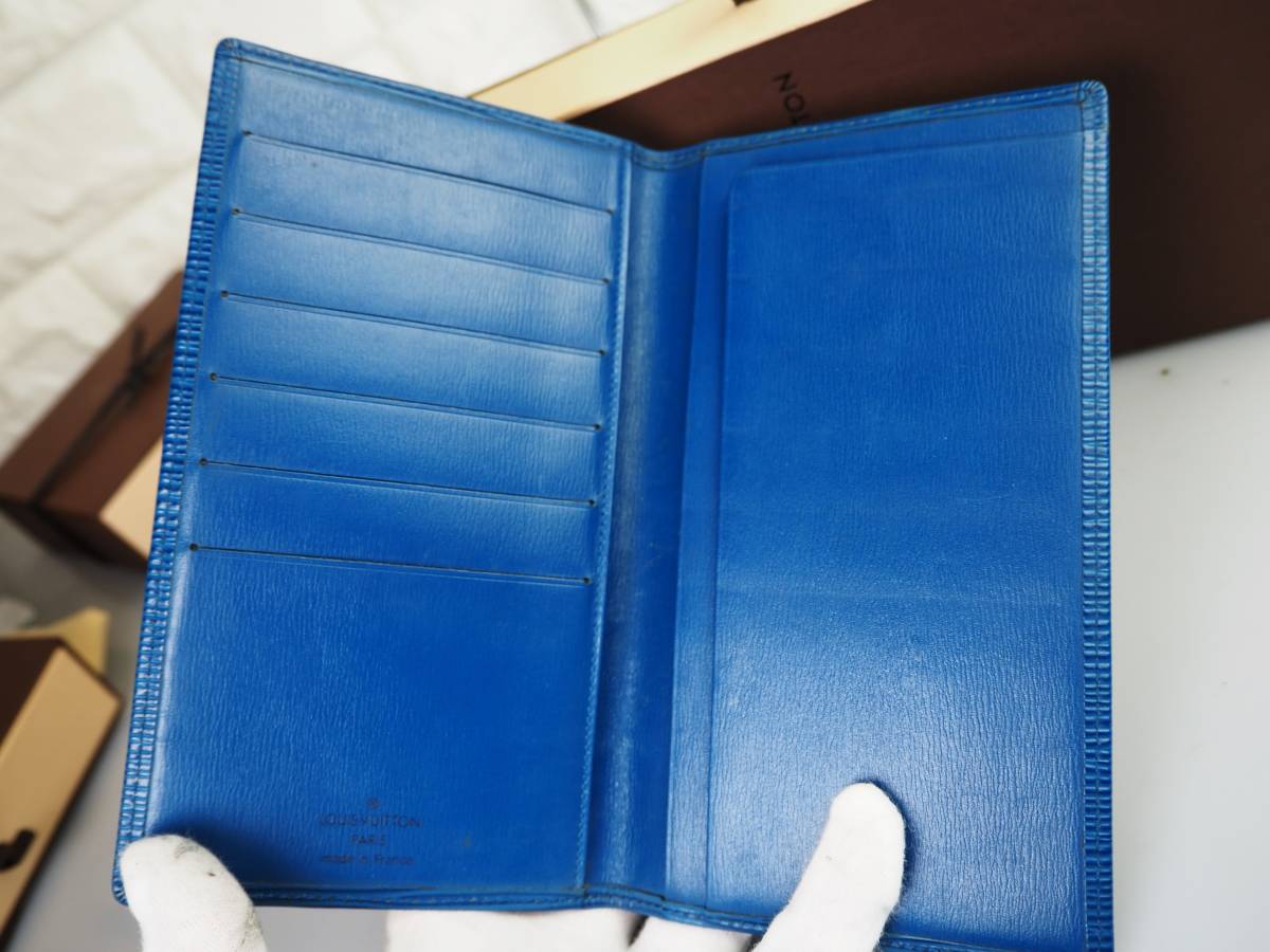 830A正規品☆ルイヴィトン☆青エピ☆二つ折り長財布 ルイヴィトン