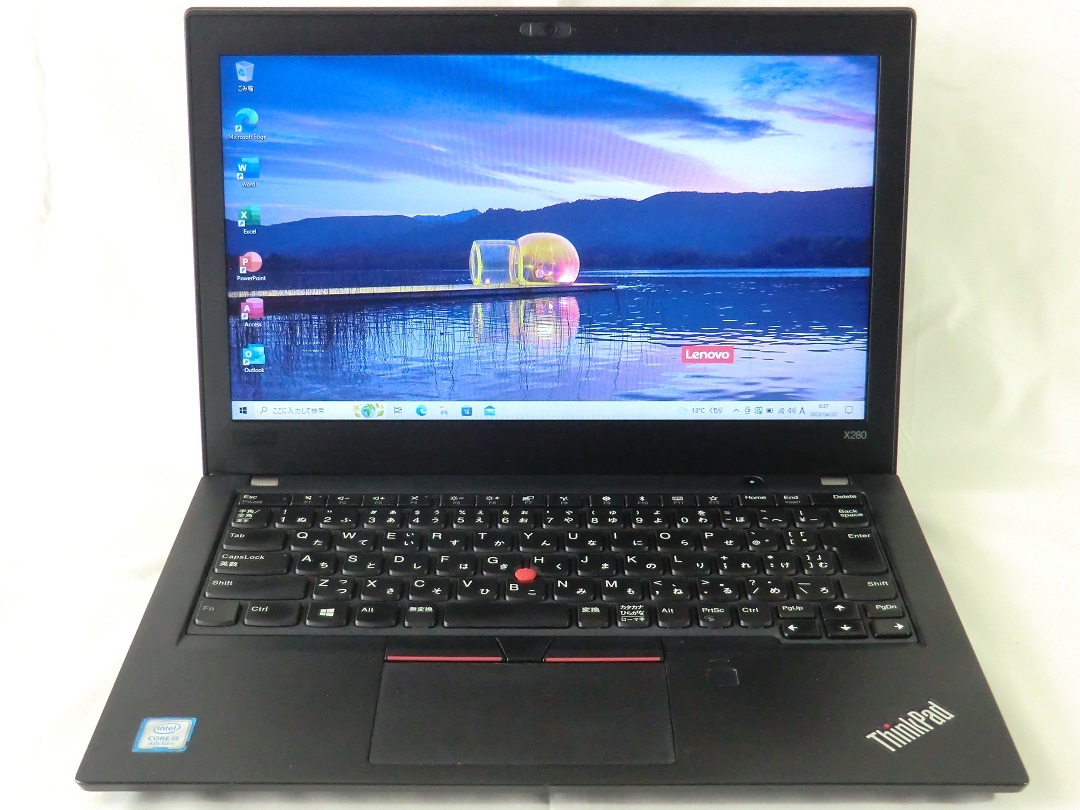 ThinkPad X280 Core-i5 8250U 1.6GHz 8GB/128GB Win10 home MS Office
