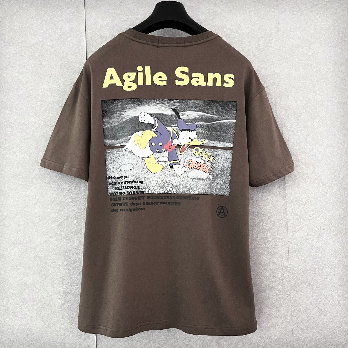 半袖Tシャツ 定価2万◆Emmauela・イタリア・ミラノ発◆綿100% オシャレ 個性 キャラクター スウェット カットソー レジャー 春夏 2XL/52