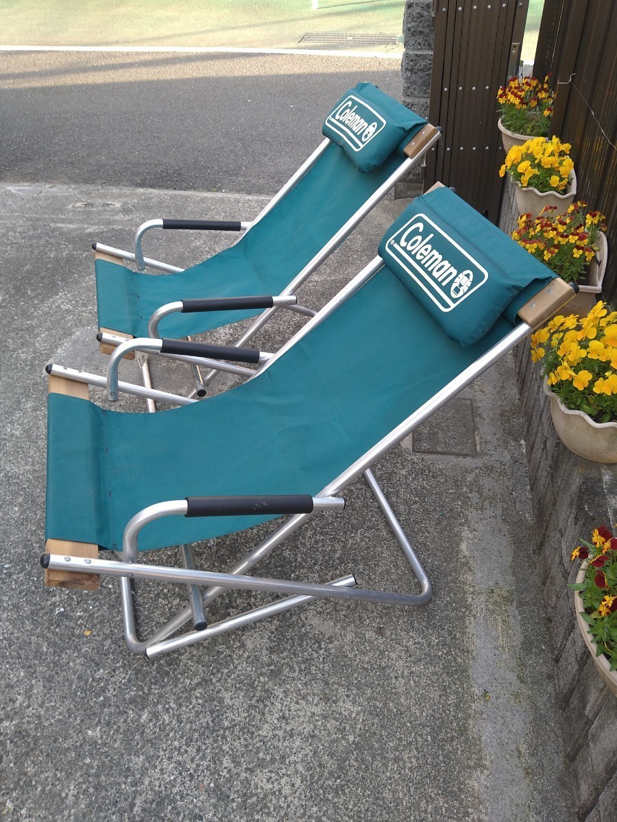 コールマン リクライニングチェア ロッキングチェアー 廃盤 オールド