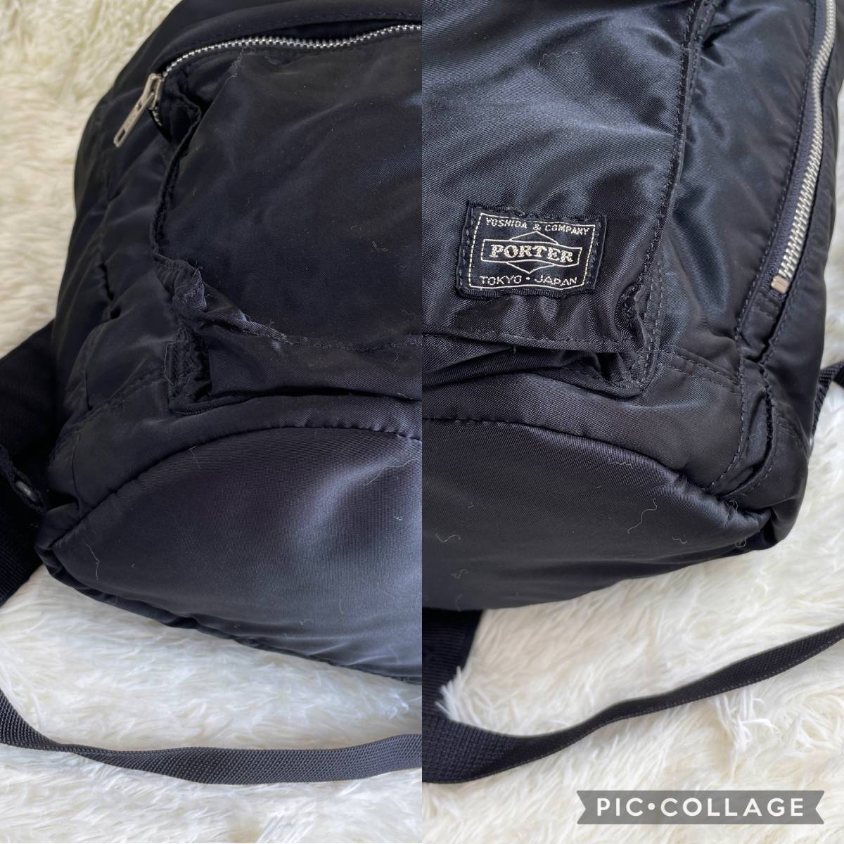 美品◎ PORTER リュック バックパック タンカー ナイロン ブラック 
