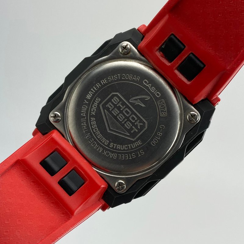 CASIO G-SHOCK G-8100-4JF 赤 レッド 反転液晶 G-SHOCK レッド CASIO