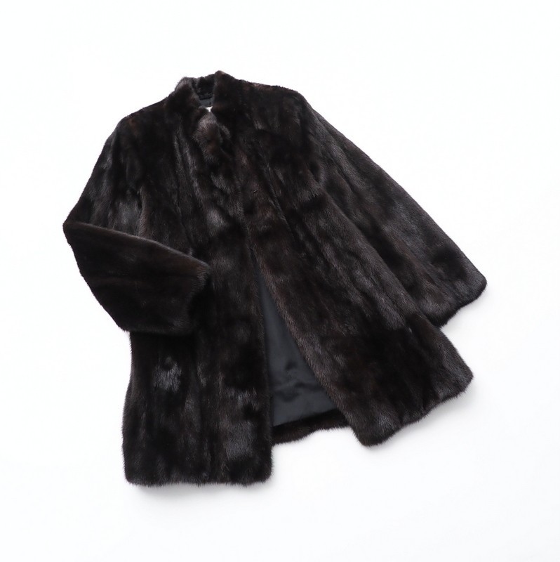 GM4816▽ニナリッチ/NINA RICCI*最高級毛皮*ダークミンク/MINK*リアル 
