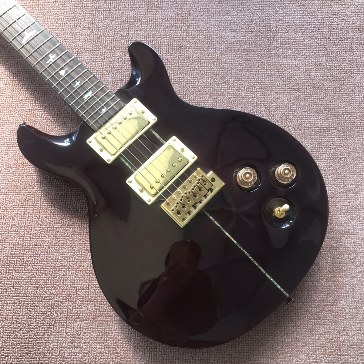 ノーブランド◎PRS 風◎エレキギター Santana Retro Wine red