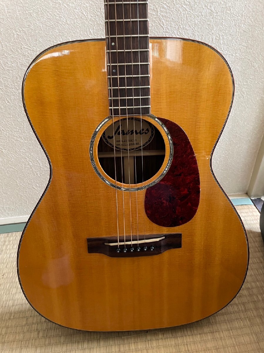 1円スタート アコースティックギター James JF600VN ケース付 オール単 