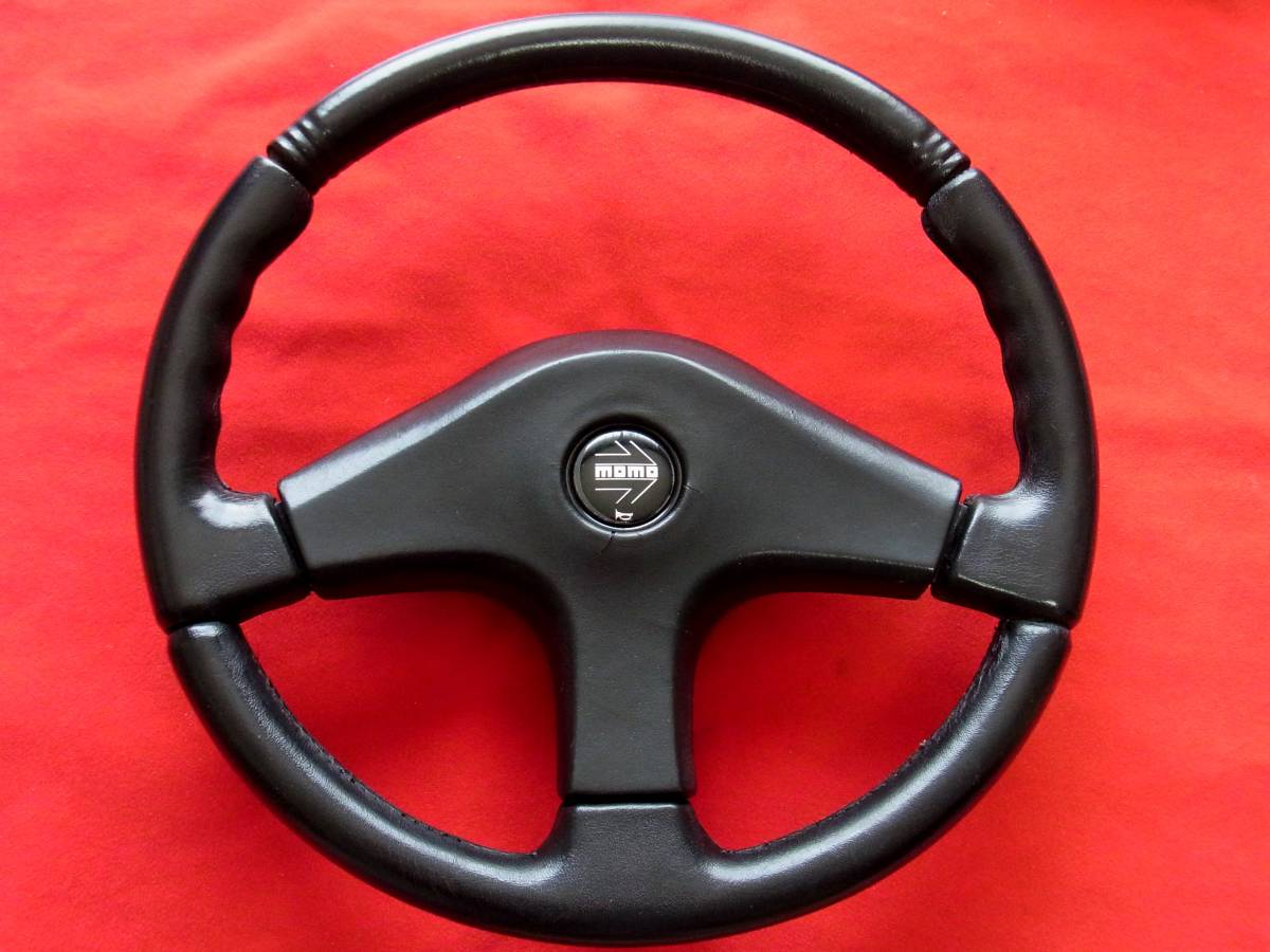 old momo steering wheel 36.5Φ 1989 モモ 中古品 ホーンボタン付 送料