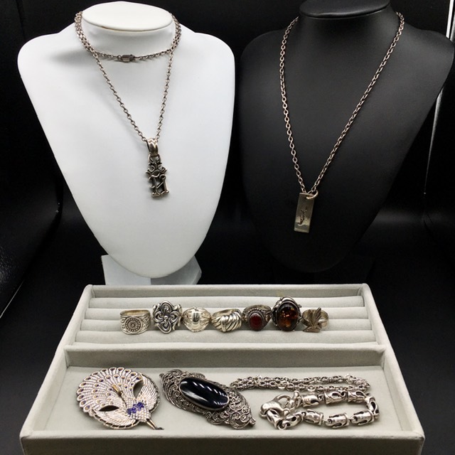 R257 シルバー アクセサリー 13点 まとめ ネックレス リング 