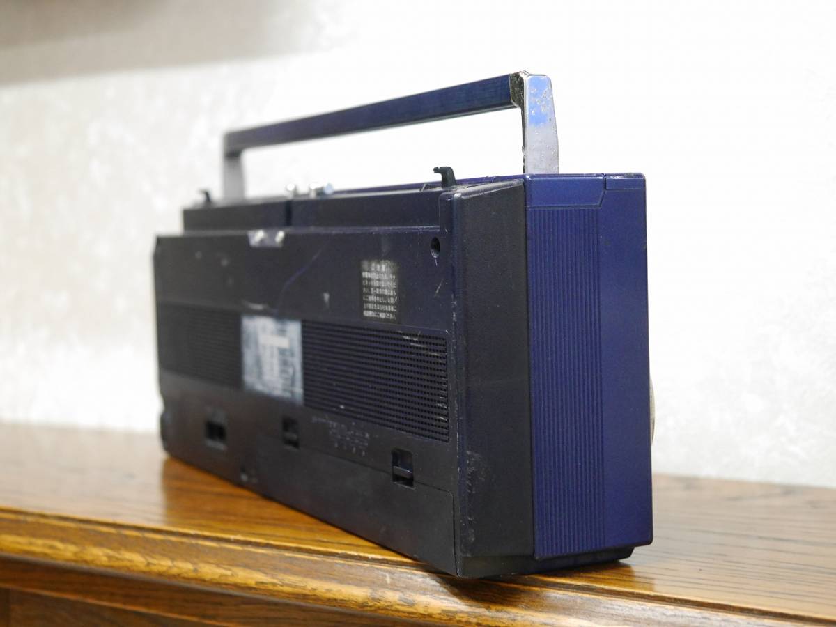 SANYO MR-V8 (MB)マリンブルー FM/AM2バンド ラジオステレオカセット