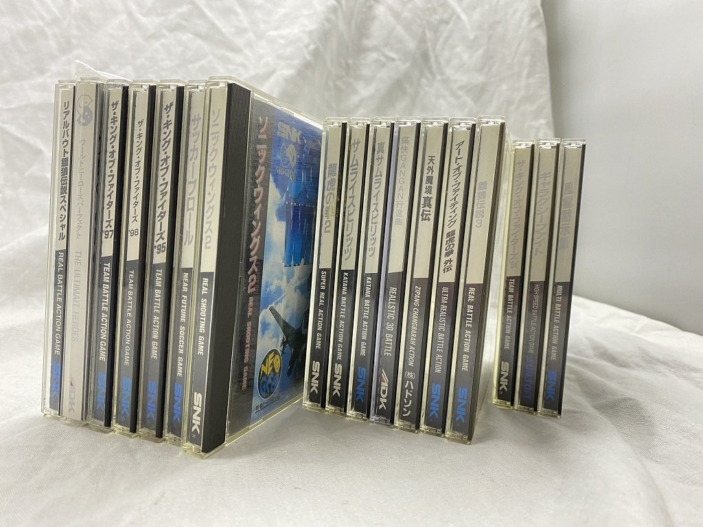 ■超希少【NEO-GEOCD ネオジオ 餓狼伝説 ザキングオブファイターズ ワールドヒーローズ 天外魔境 風雲黙示録 他 豪華17点セット】SH-16195