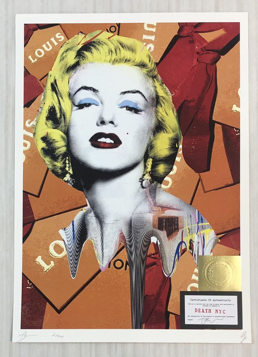 DEATH NYC アートポスター【世界限定】マリリンモンロー アンディウォーホル ルイヴィトン LOUIS VUITTON banksy KAWS 現代アート ポップ
