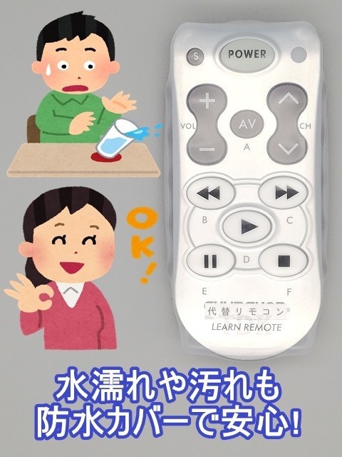 【代替リモコン170】防水カバー付 Nakamichi RM-7C 互換 送料無料 (CR-70 CR-50用) ナカミチ カセットデッキ