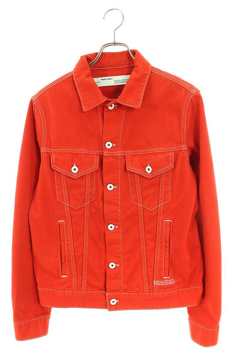 【本物保証，最新作】 オフホワイト OFF-WHITE 19SS OMYE005S19C31017 サイズ:M バックスカルプリントデニムジャケット OM10(Mサイズ)｜売買されたオークション情報、yahooの商品情報をアーカイブ公開 - オークファン ジージャン