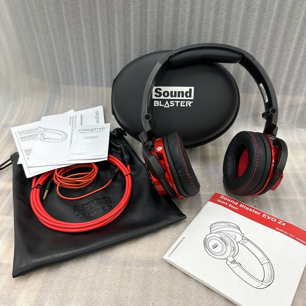 SoundBlaster (無線ヘッドフォン) ③ 【超美品】Creative Sound Blaster EVO ZX Bluetooth ワイヤレス