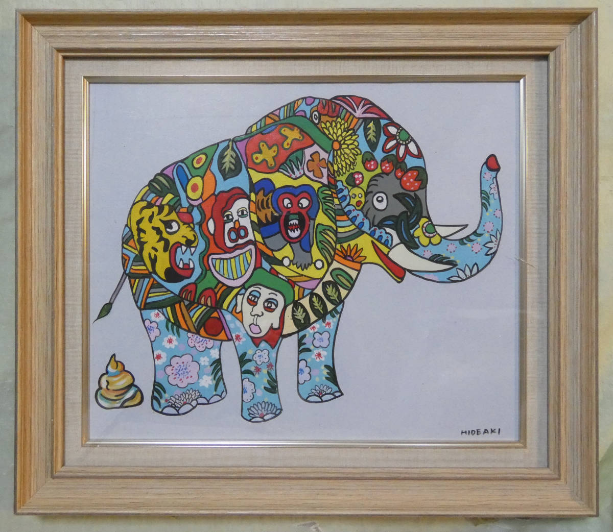 F6号ジミー大西Pig手描き作品⁄表裏サイン⁄油彩⁄アクリル⁄絵画