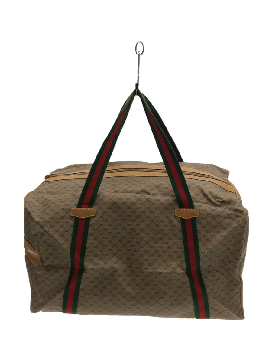 GUCCI◆ボストンバッグ/PVC/BEG/総柄