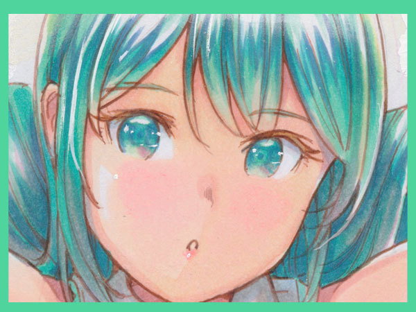 新作入荷，豊富な ☆同人手描きイラスト 色紙 原画 初音ミク「オフミク