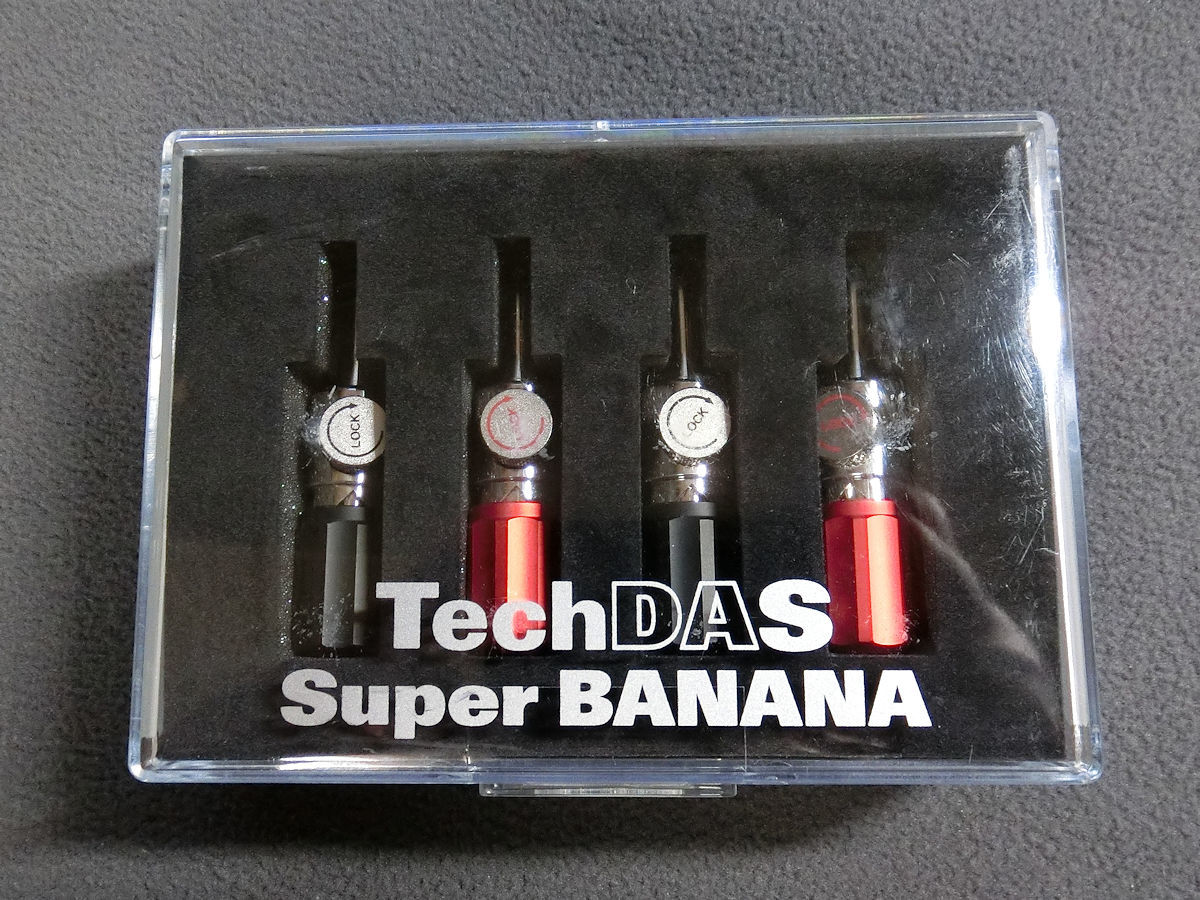 テクダス　SUPER BANANA　バナナプラグ　（先バラ線用）4個セット　未開封　TechDAS