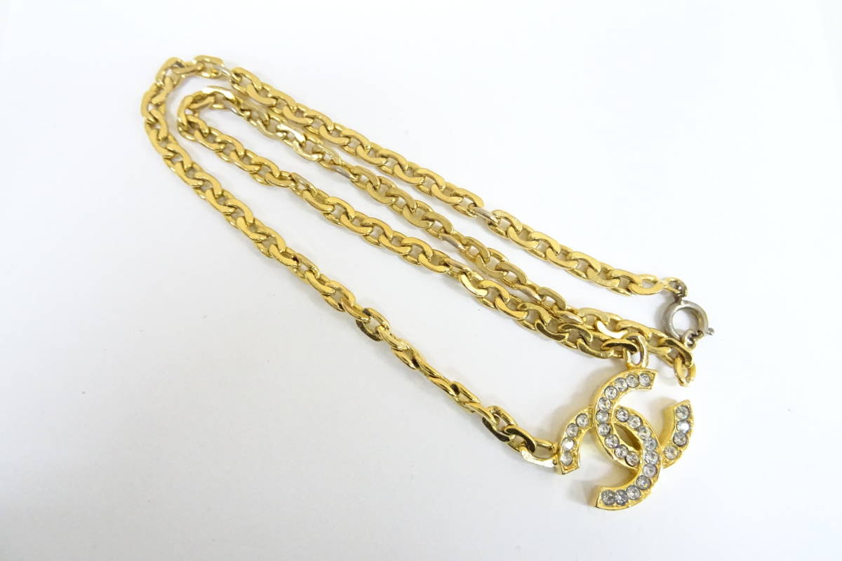 M博多04046KOH] CHANEL シャネル ネックレス ココマーク ライン 